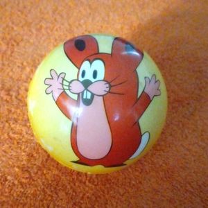 Zdenek Miler 7 Inch Mole Mouse Animal Ball in Yellow